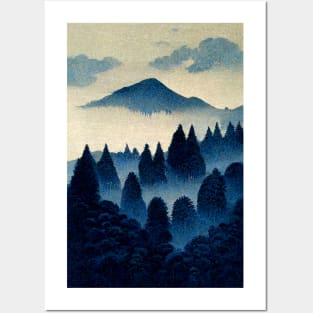 Deep Blue Forest Posters and Art